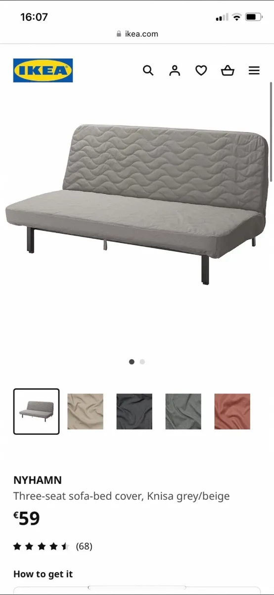 IKEA double sofa bed - Image 2