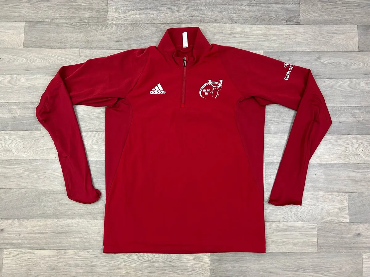 Adidas Munster Rugby Half Zip Jumper Sweatshirt - Image 1
