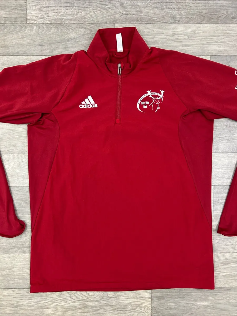 Adidas Munster Rugby Half Zip Jumper Sweatshirt - Image 2