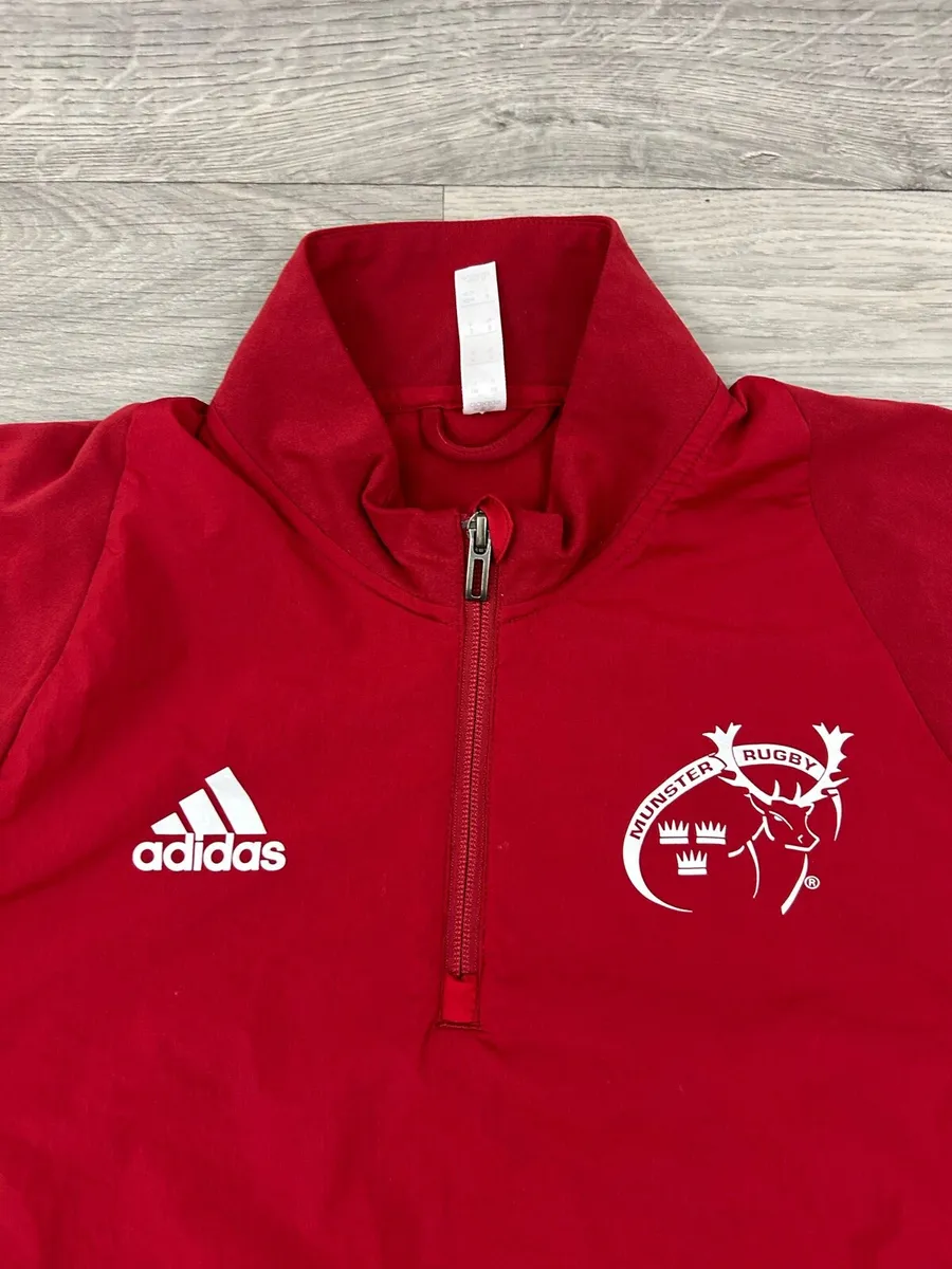 Adidas Munster Rugby Half Zip Jumper Sweatshirt - Image 3