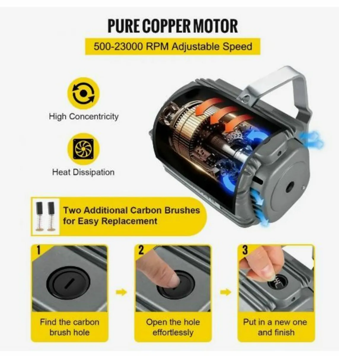 Flex Shaft Grinder 780W Rotary Tool - Image 4