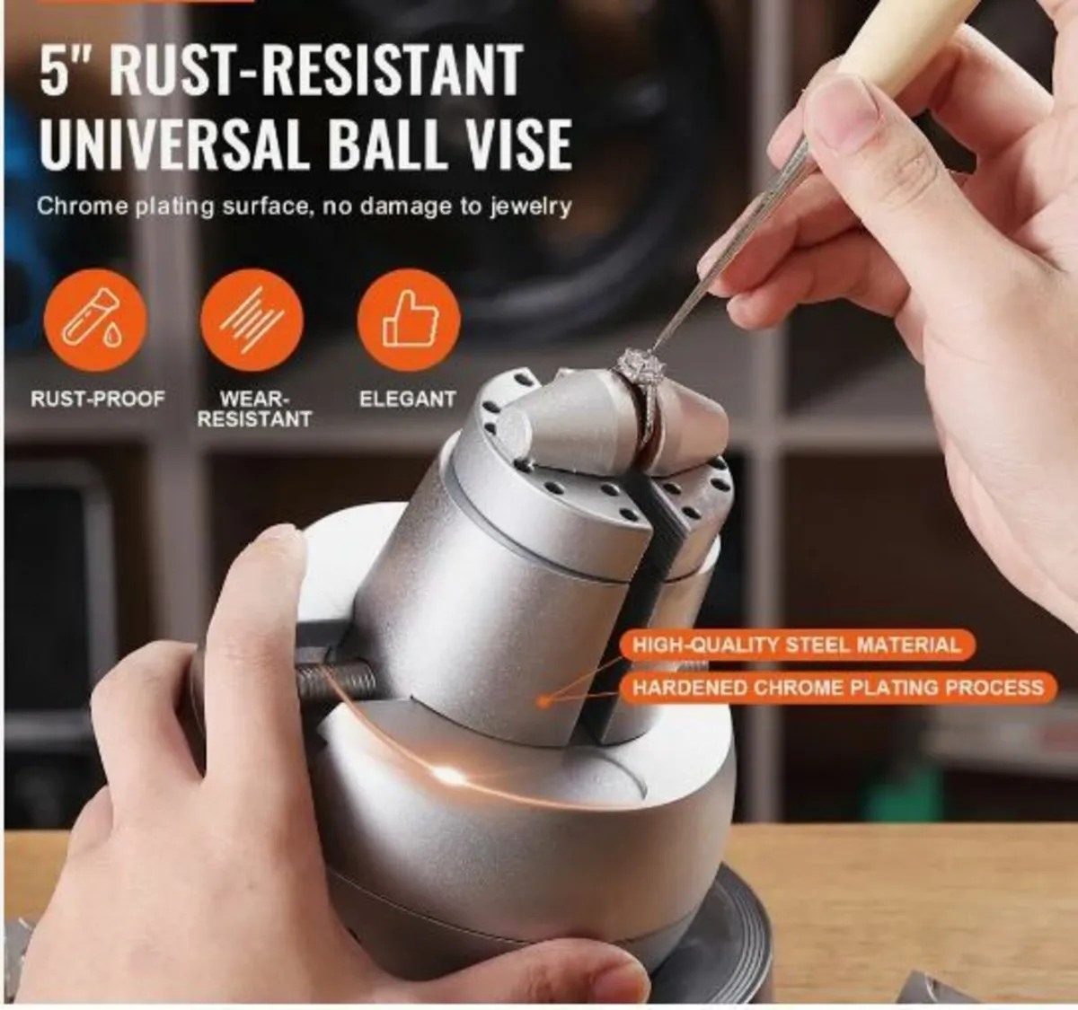Ball Vise, 13 cm Engraving Setting Tool, 360° - Image 2