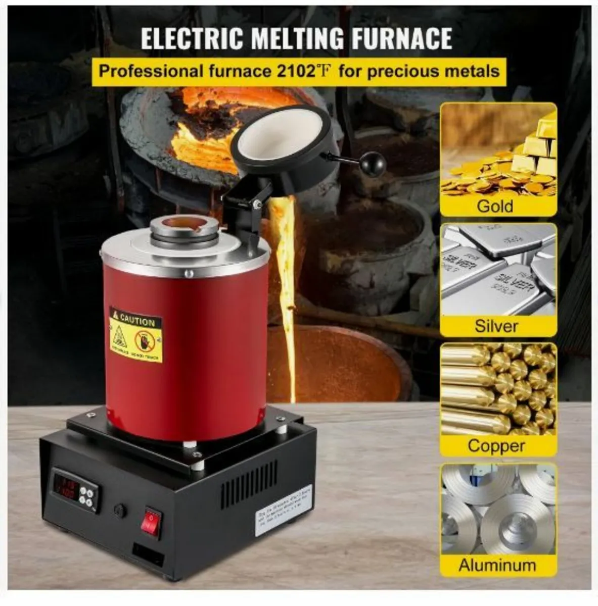 Electric Melting Furnace, 3KG Digital - Image 2