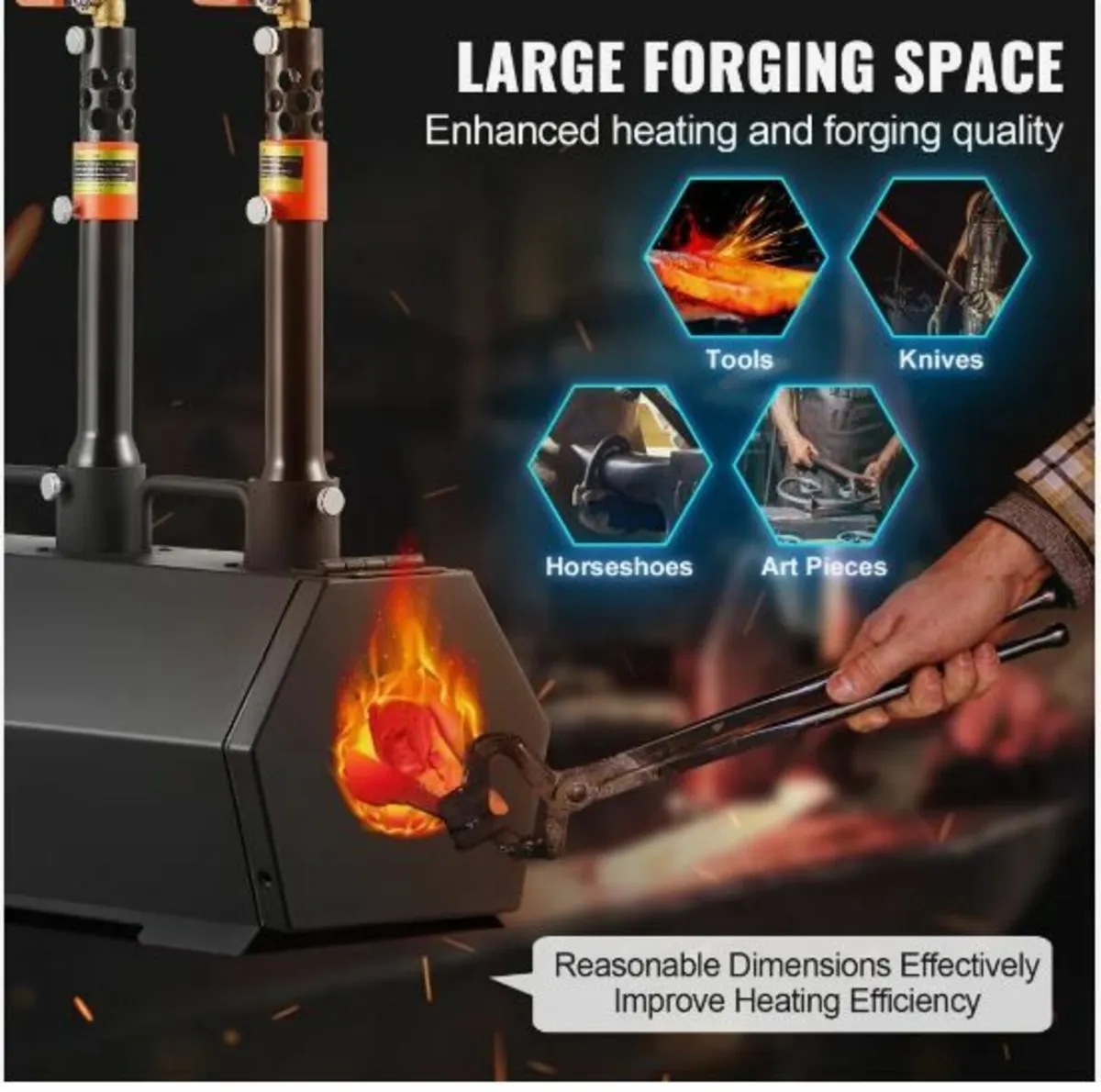 Portable Propane Forge 3 Burner Farrier - Image 3