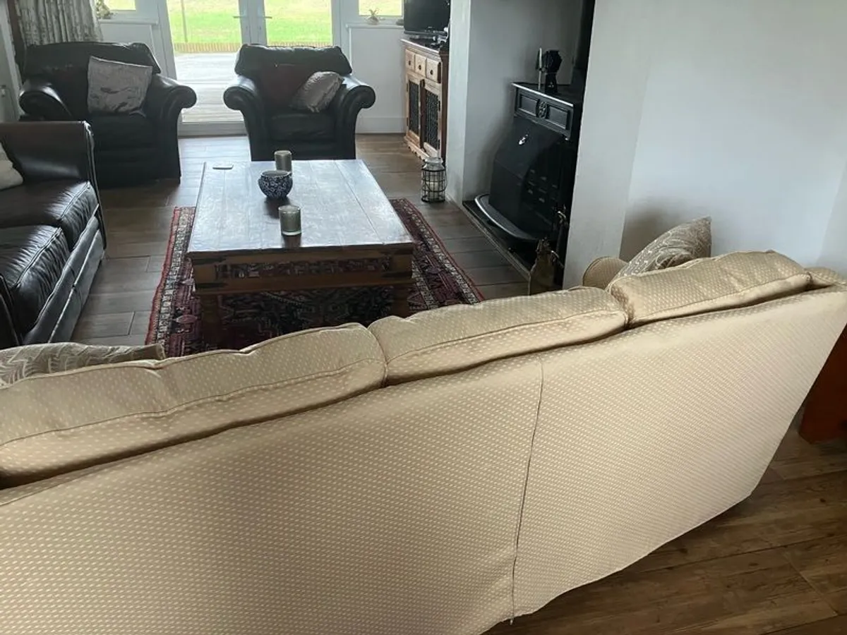 Three seater sofa and arm chair by Collins and Hayes - Image 1