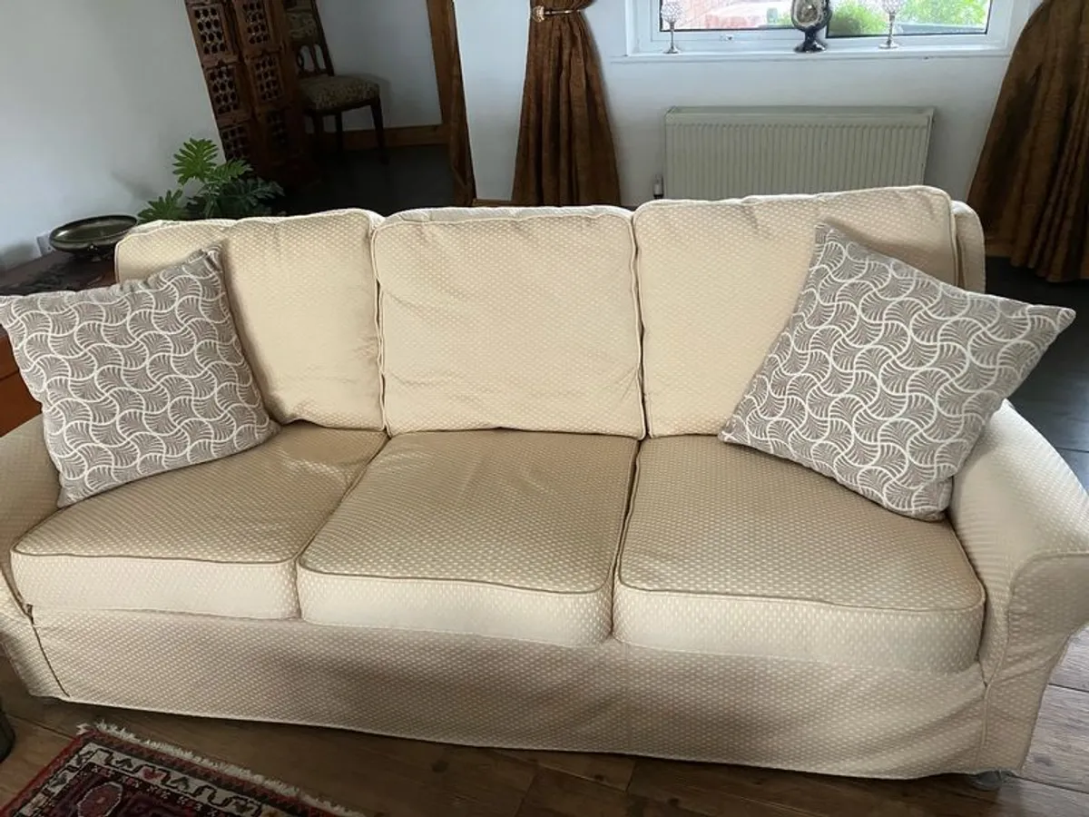 Three seater sofa and arm chair by Collins and Hayes - Image 3