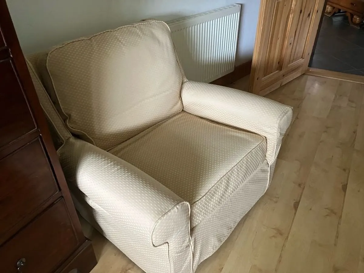 Three seater sofa and arm chair by Collins and Hayes - Image 4