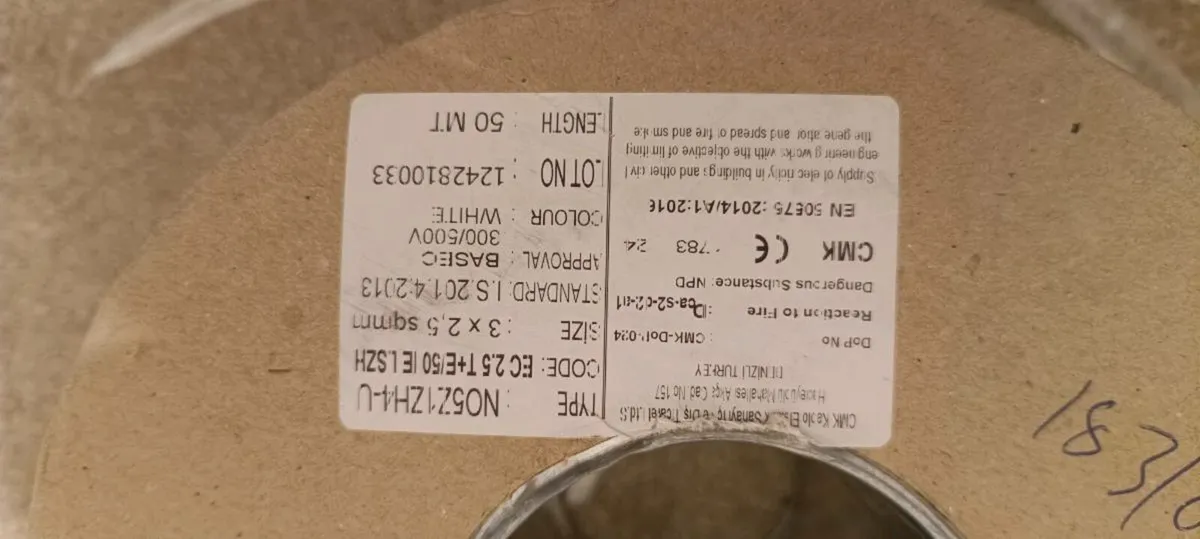 50m white electric cable - Image 2