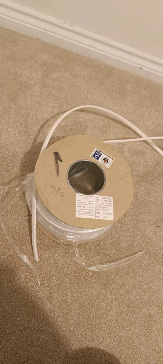 50m white electric cable - Image 3