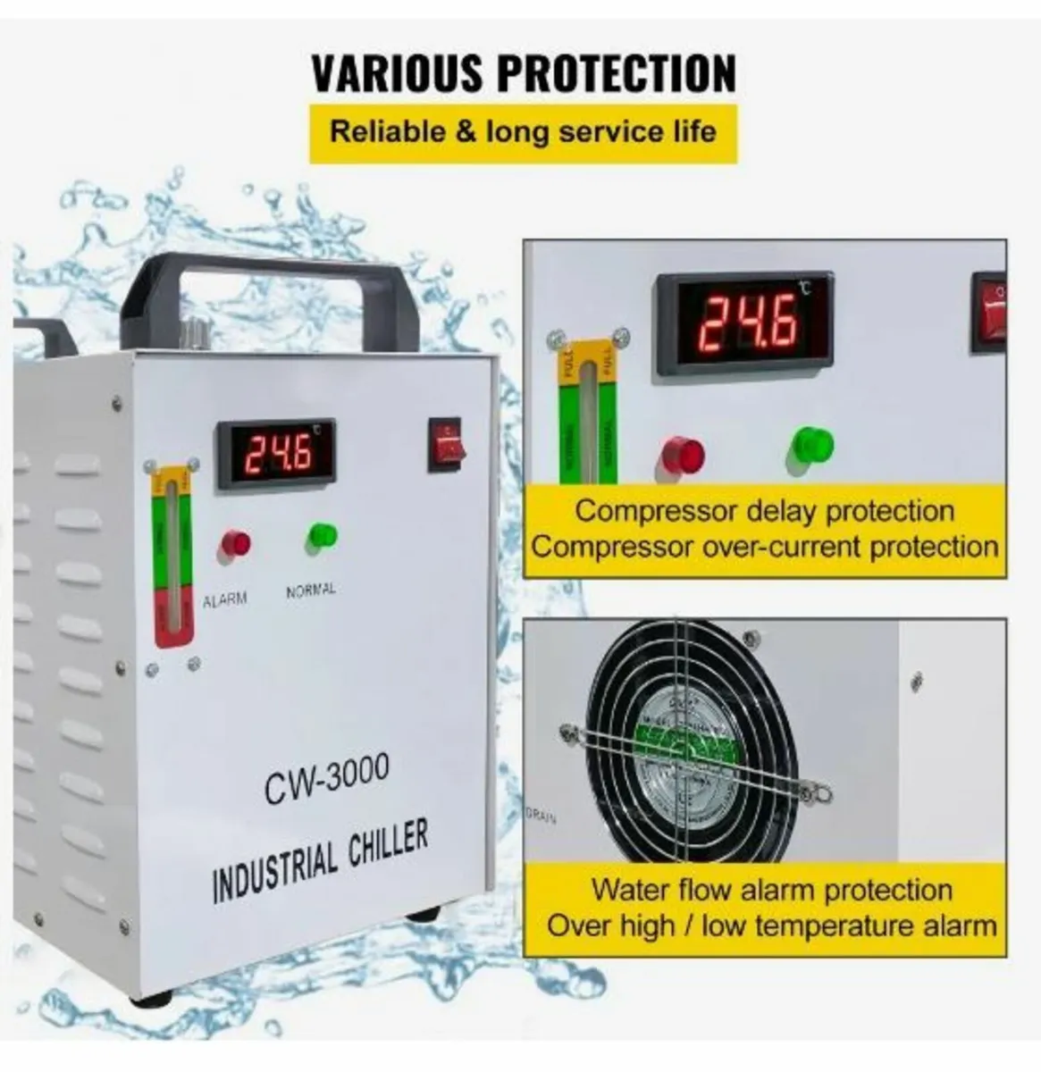 9L Tank Water Chiller CW-3000DG - Image 1