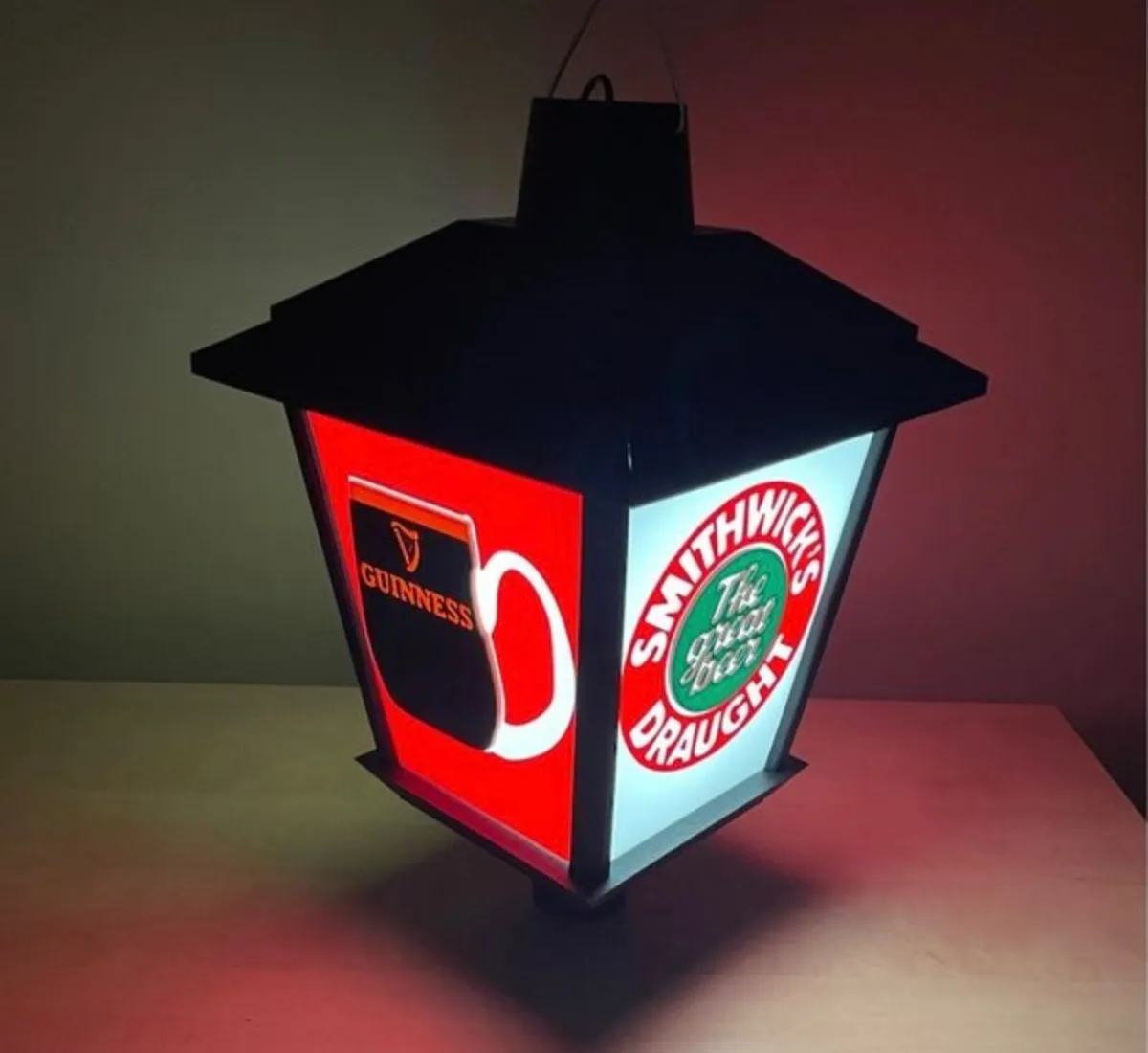 Guinness lantern bar sign - Image 1