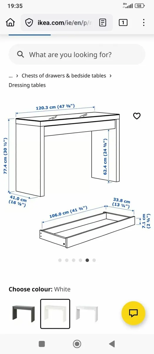 IKEA malm dressing table - Image 2
