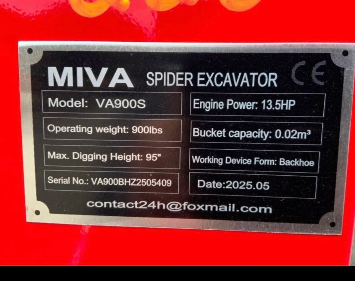 Brand new miva 900 Ps towable mini digger - Image 3