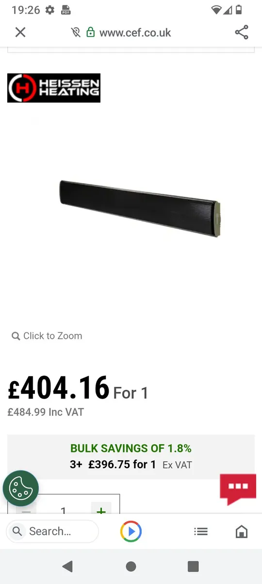 Slimline panel heater brand new in box - Image 1
