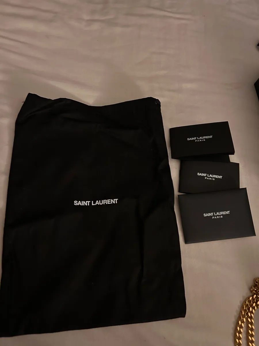 Black YSL Cassandre leather chain bag - Image 4