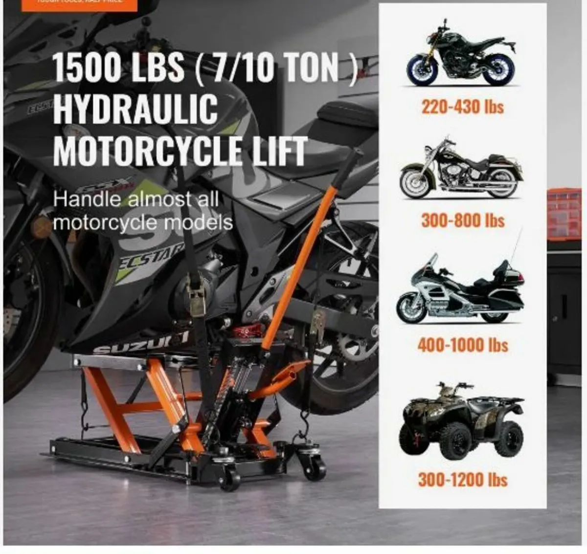 Motorcycle Hydraulic Pump Jack - Image 2