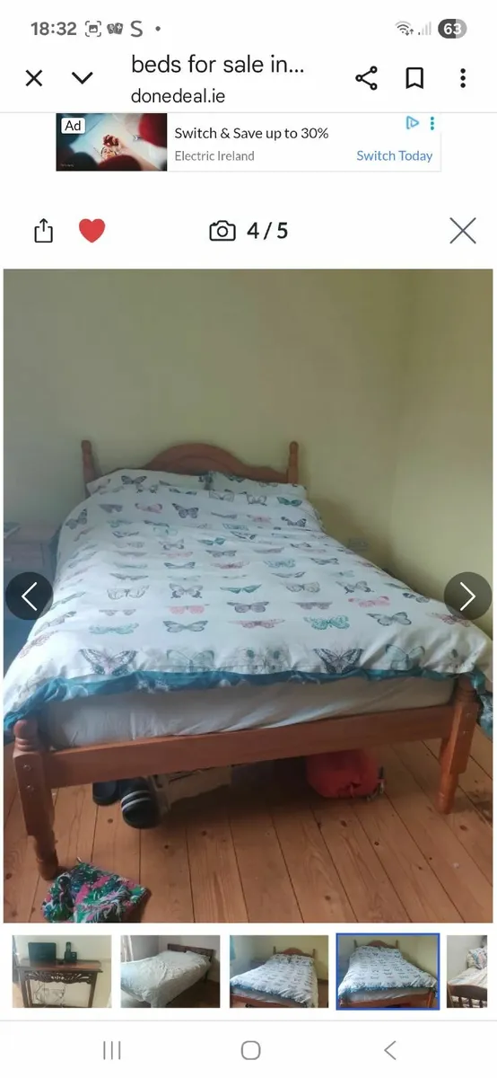 Wooden bed - Image 4