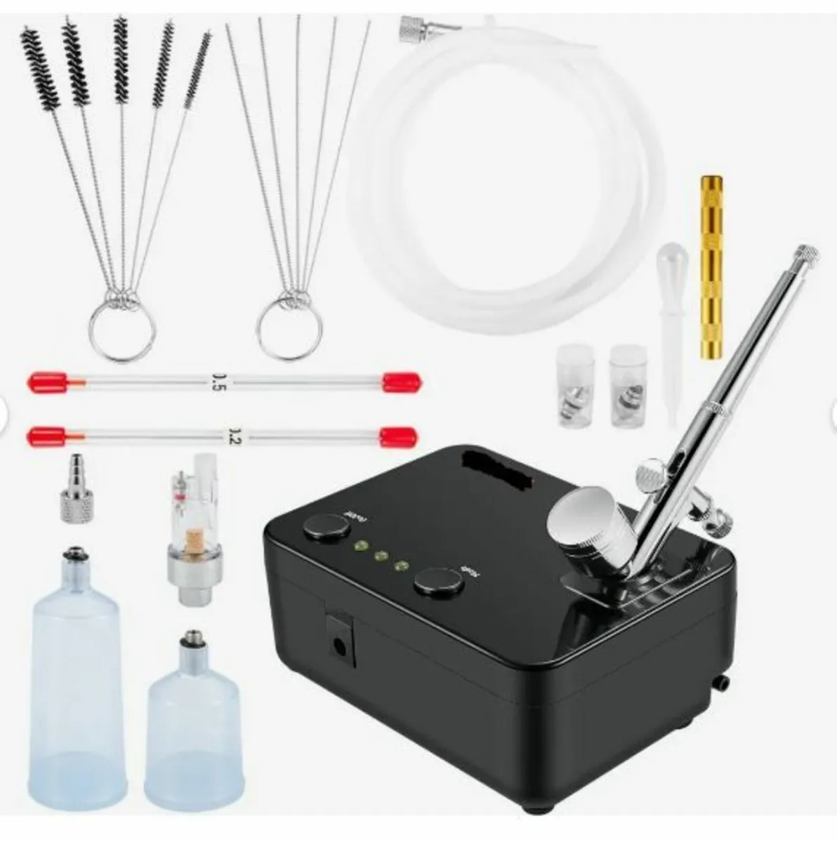 Airbrush Kit, Portable Airbrush Set with Compress - Image 1