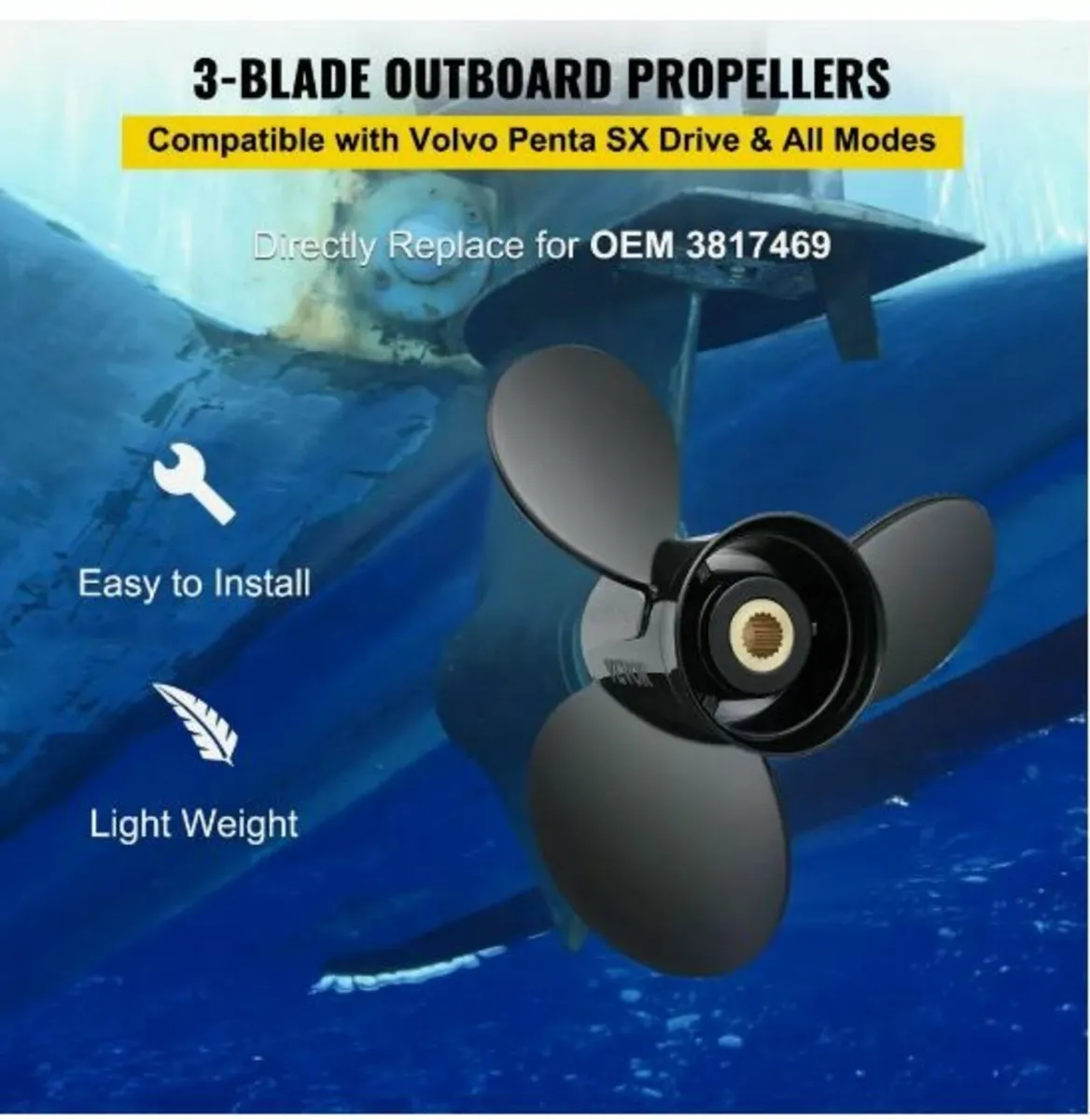 Outboard Propeller, Replace for OEM - Image 2