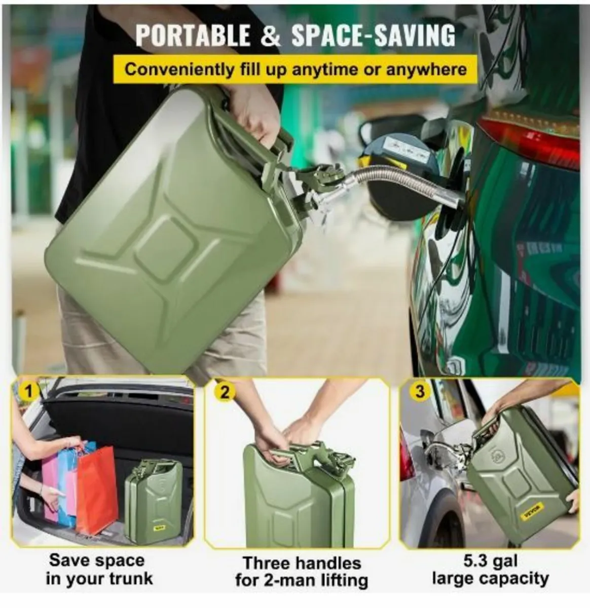 Jerry Fuel Can, 5.3 Gallon / 20 L Portable - Image 3