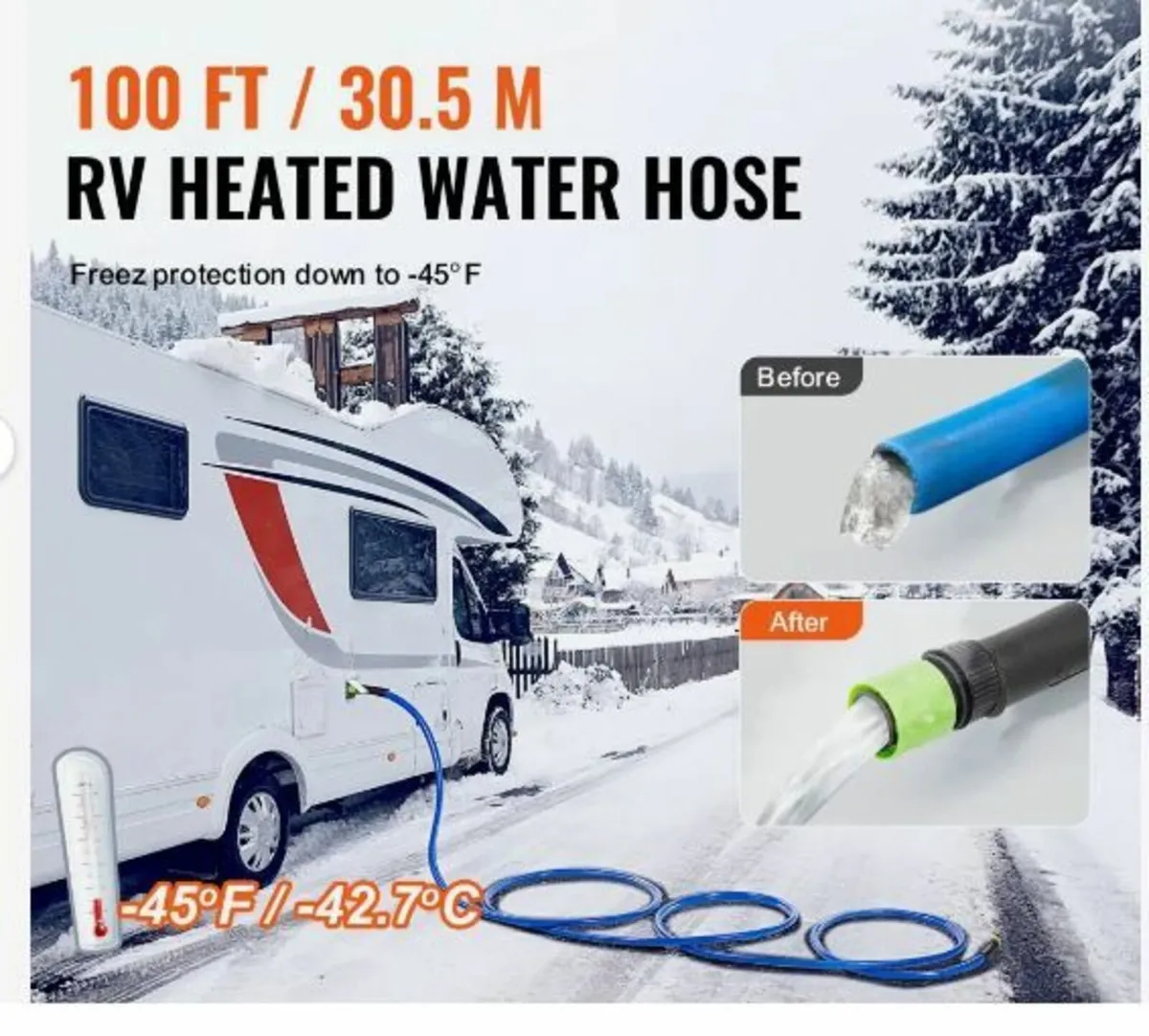 100ft Heated Water Hose - Image 4