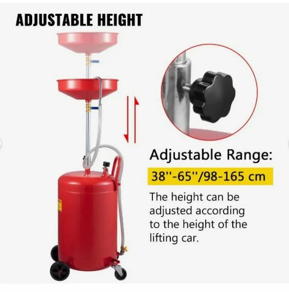 Waste Oil Drain Tank 80 L Portable Oil - Image 4
