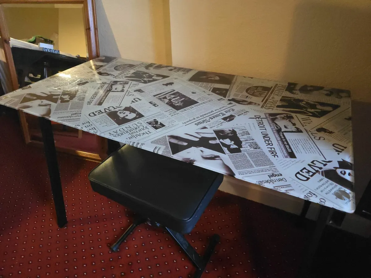 Glass Top Desk - Image 1
