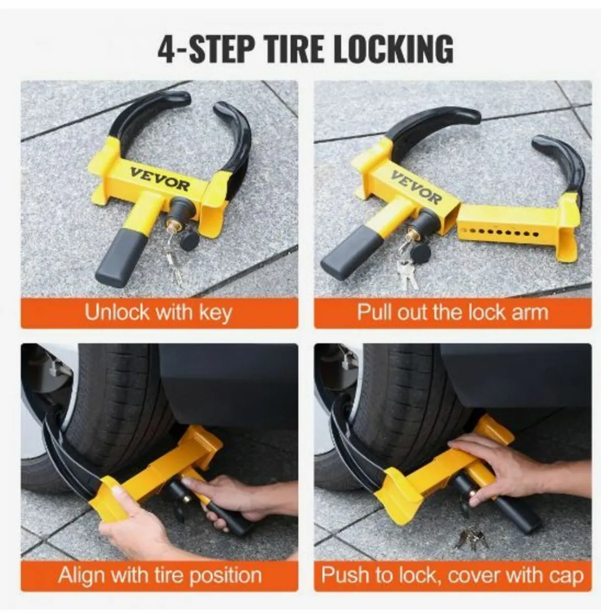 Wheel Lock, 2 Packs Universal Wheel - Image 3