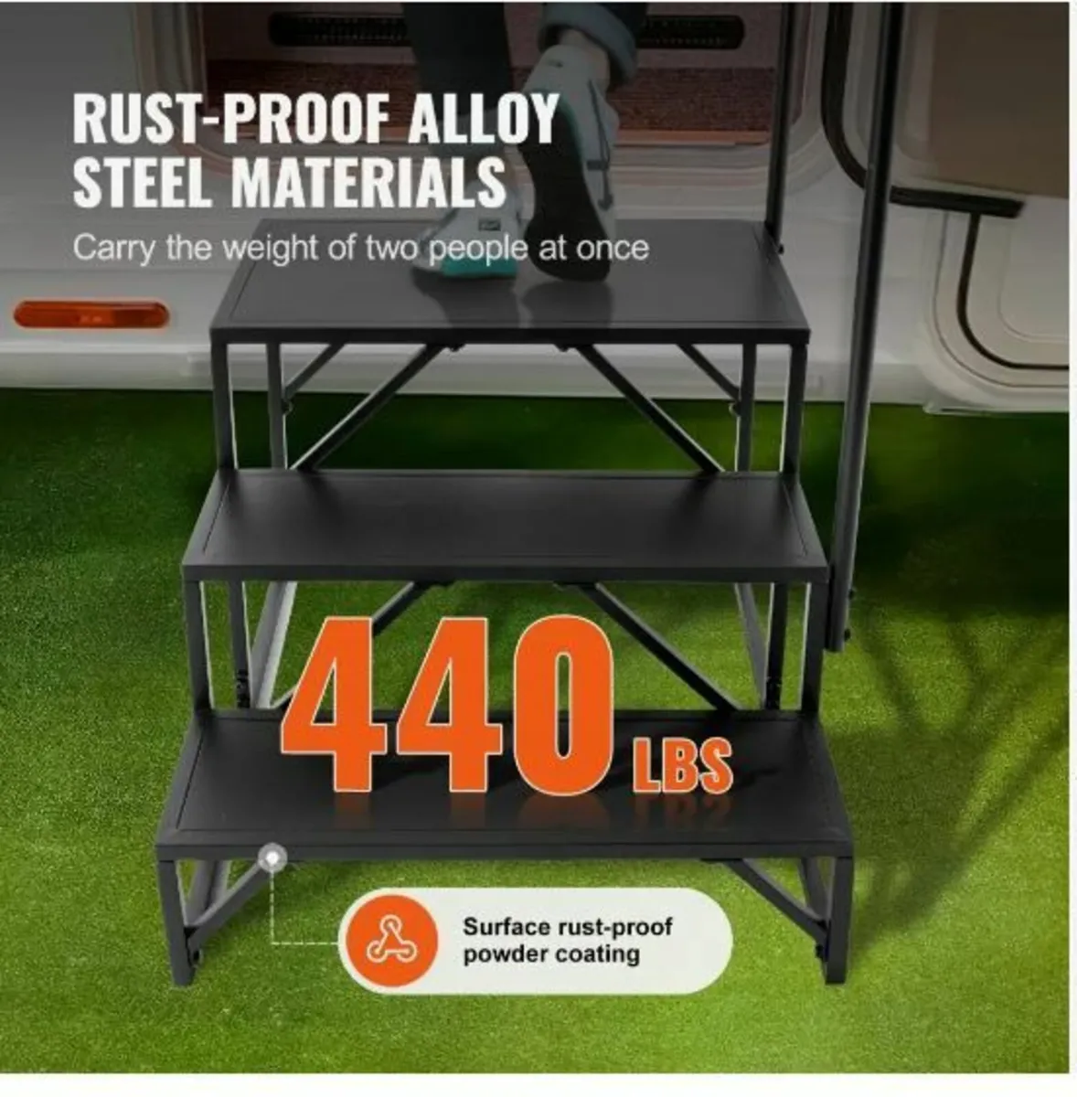 RV Steps, 3-Step RV Stairs, 440 - Image 3
