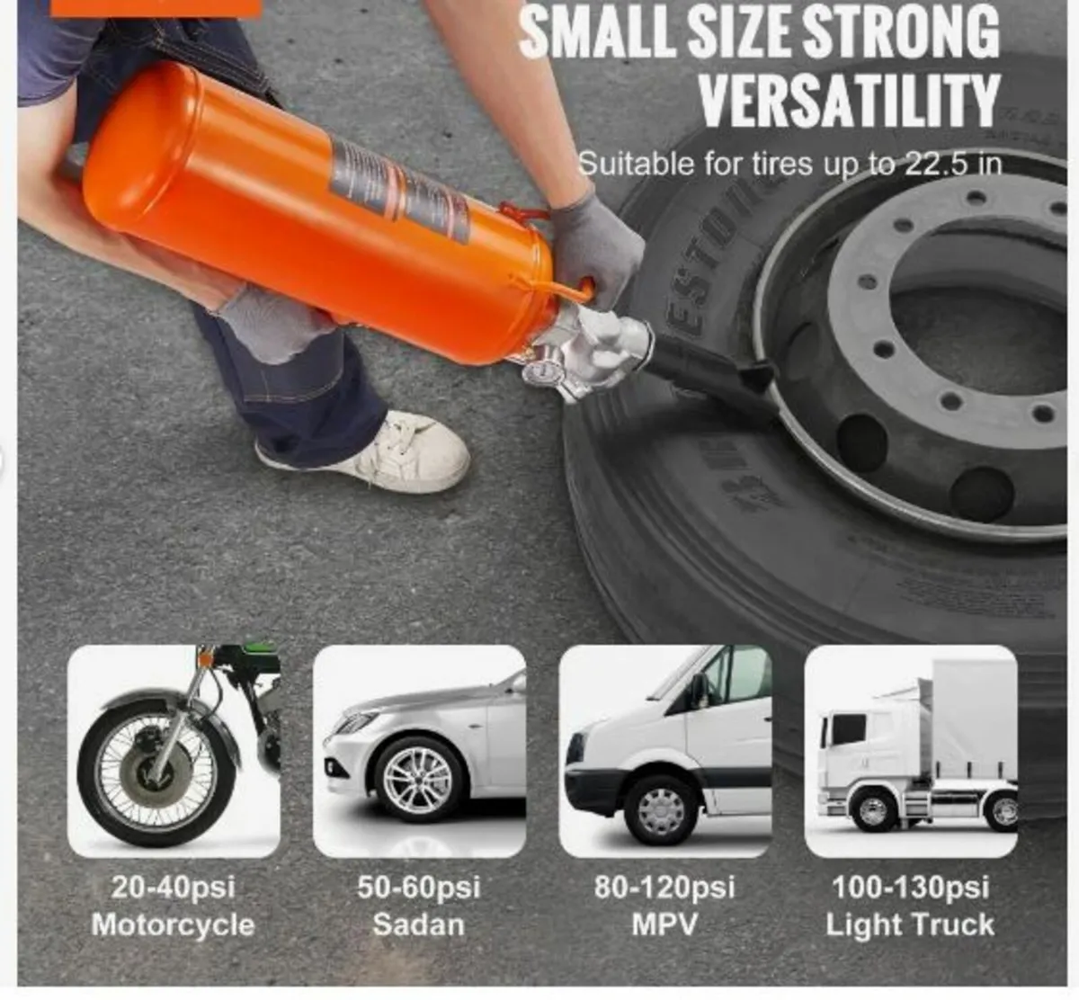Tire Bead Setter, 8L Capacity, 120 PSI Air - Image 4