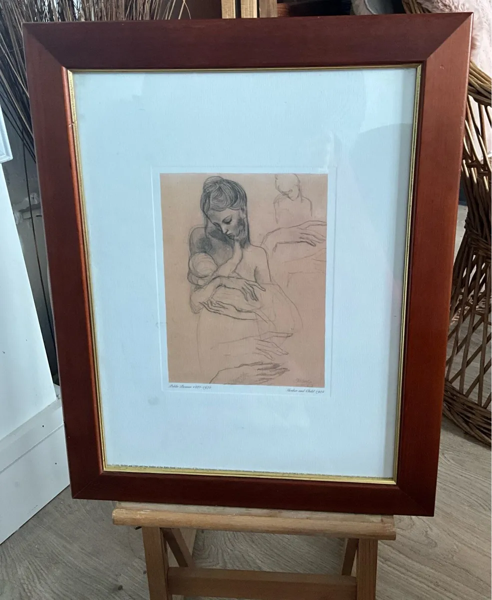 PABLO PICASSO Mother & Child Study.1904-Signed - Image 1