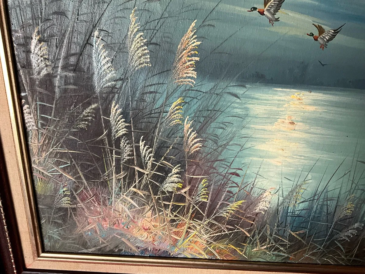 Large Picture.Ducks in Flight. Acrylic Painting - Image 3