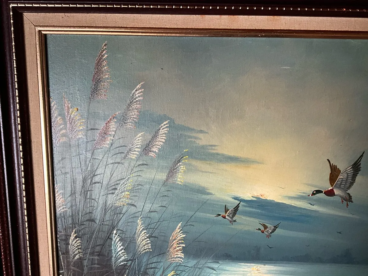 Large Picture.Ducks in Flight. Acrylic Painting - Image 4