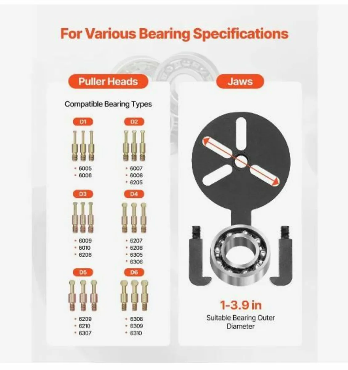 36 in 1 Bearing Disassembly Puller Inner Hole - Image 3