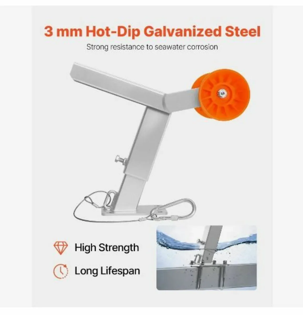 Boat Trailer Winch Stand with Roller - Image 2