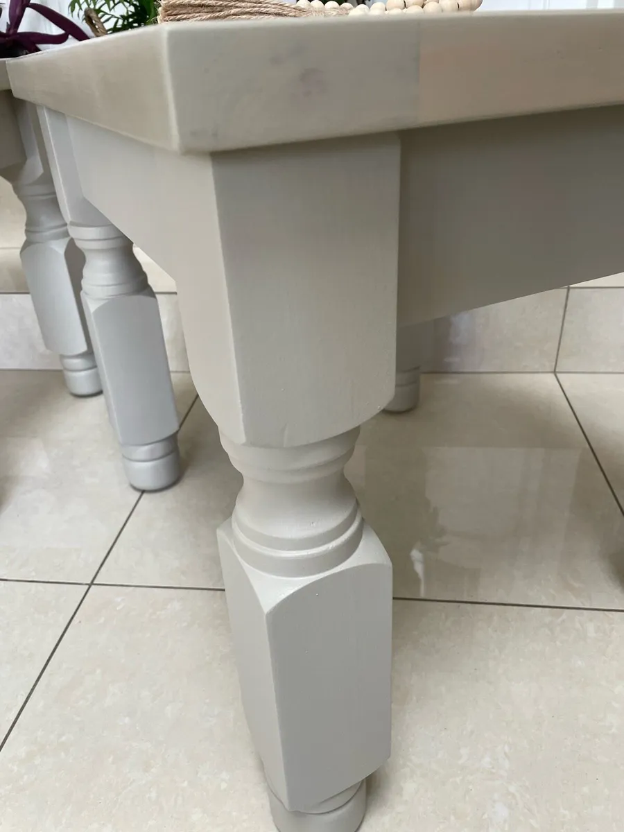 Two solid wood side tables - Image 3