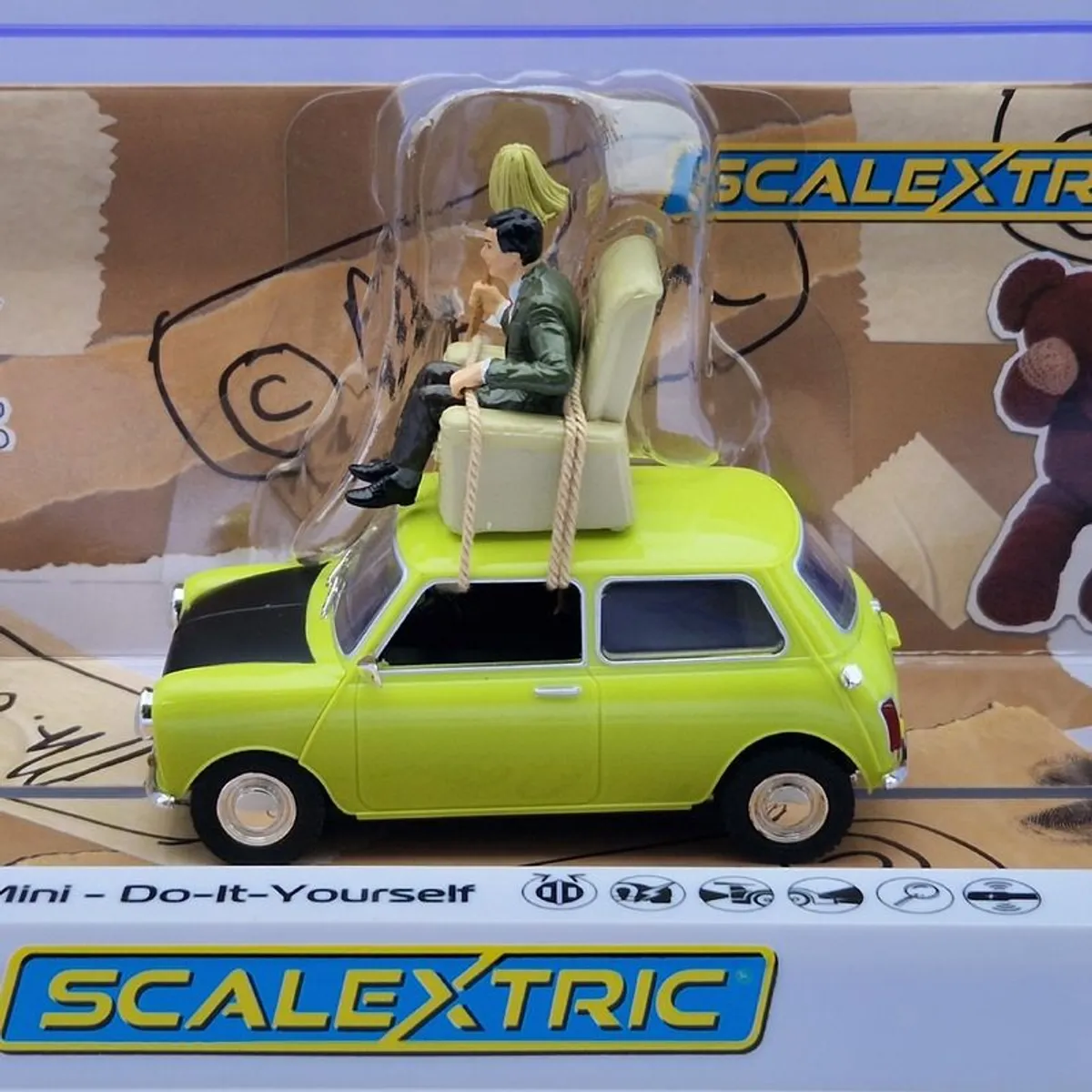 Scalextric Mini -Mr Bean 'Do-It-Yourself' Slot Car ( C4334 TV street classic ) - Image 1