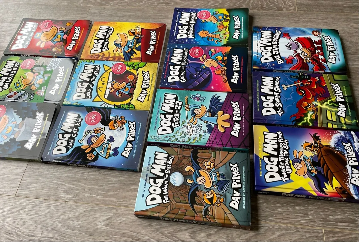 Full Set of 13 Dog Man Books - 5 Hardback - Ex - Image 2