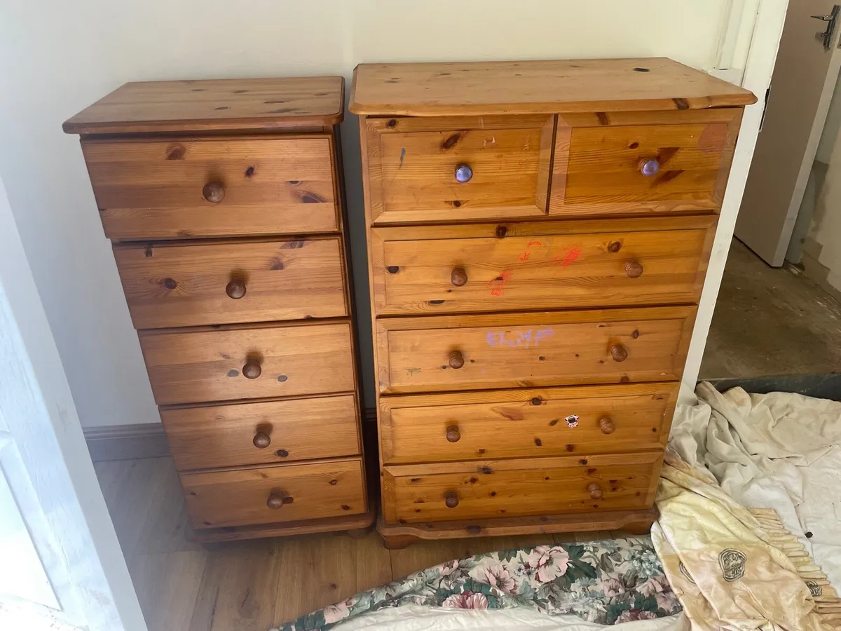 2 wooden chest of drawers - Image 3