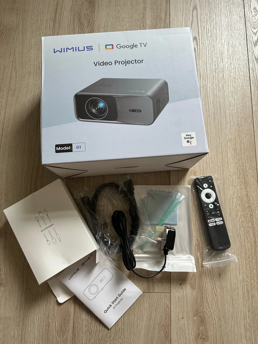 New Wimius G1 Google TV Projector 4K + Warranty - Image 1