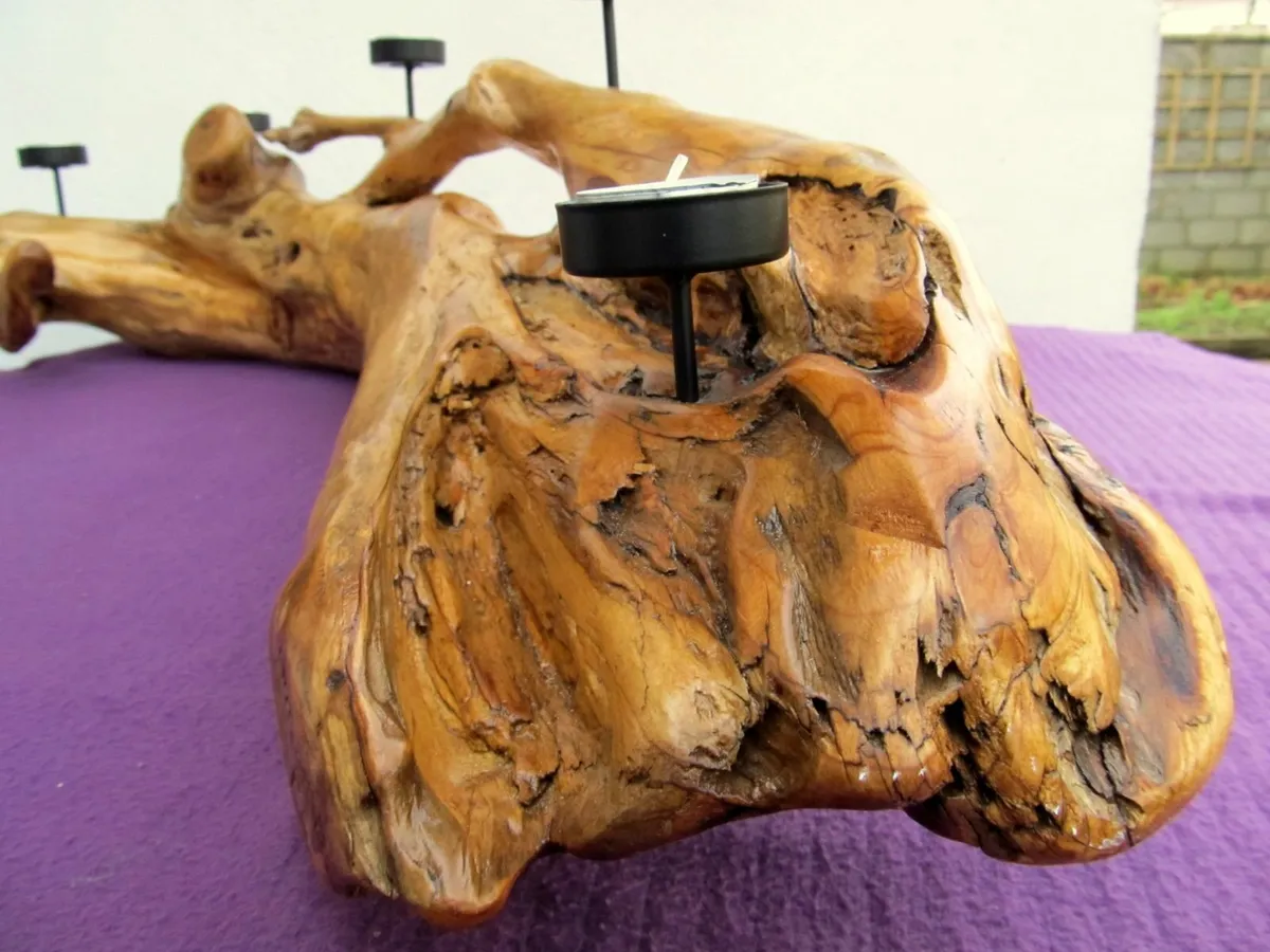 T-Light candle holder made from Solid wood. - Image 4
