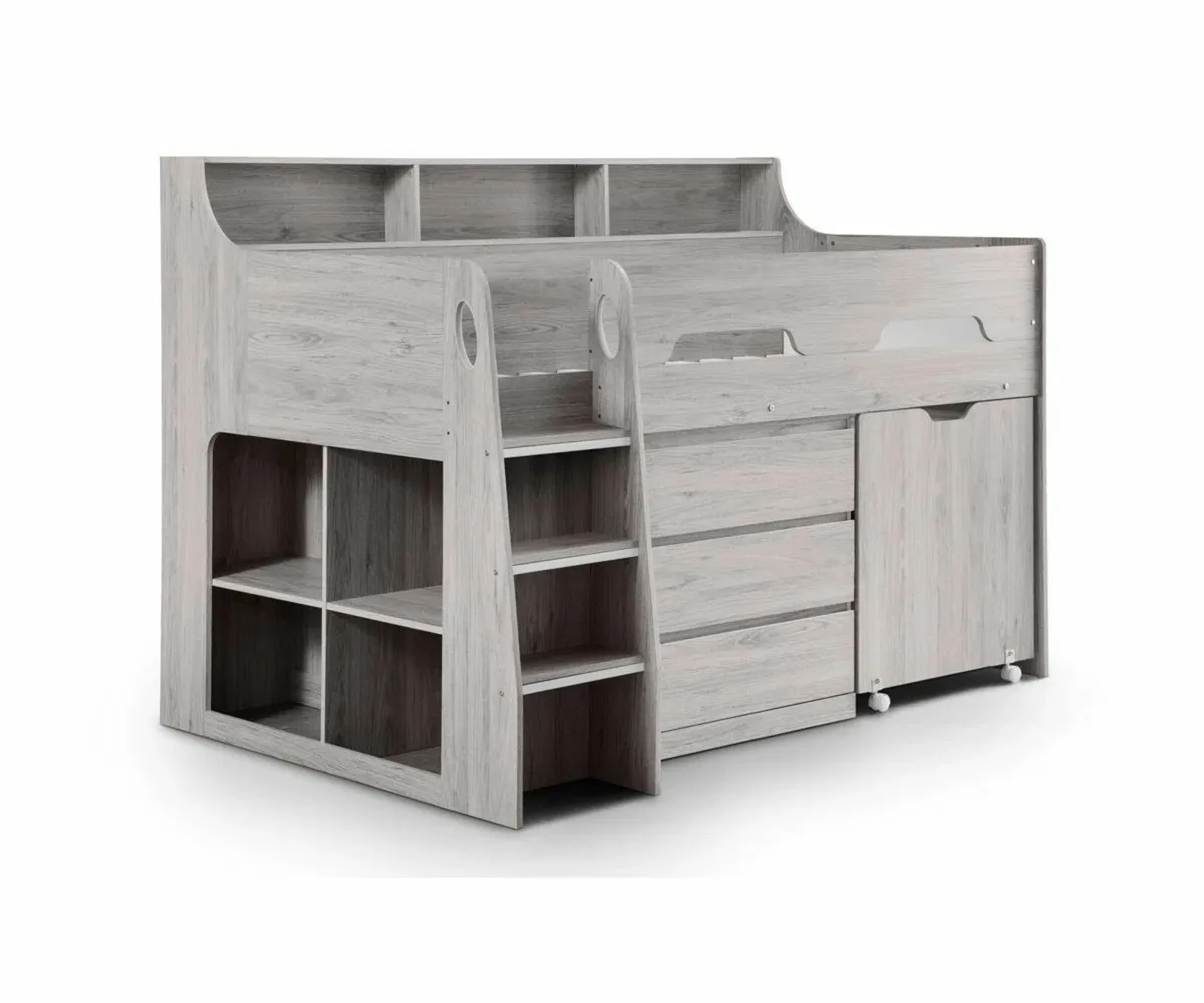 3 Drawer Mid Sleeper Loft Bed with Buillt in Desk - Image 3