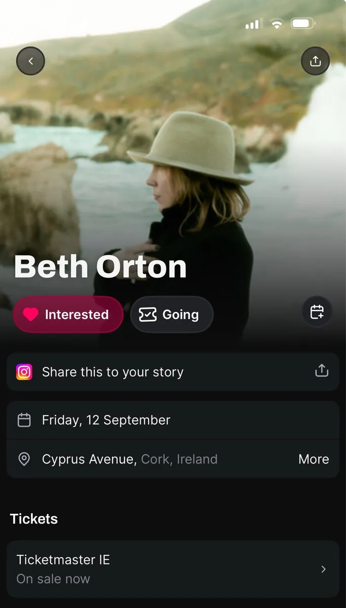 Beth Orton Tickets Cork - Image 1