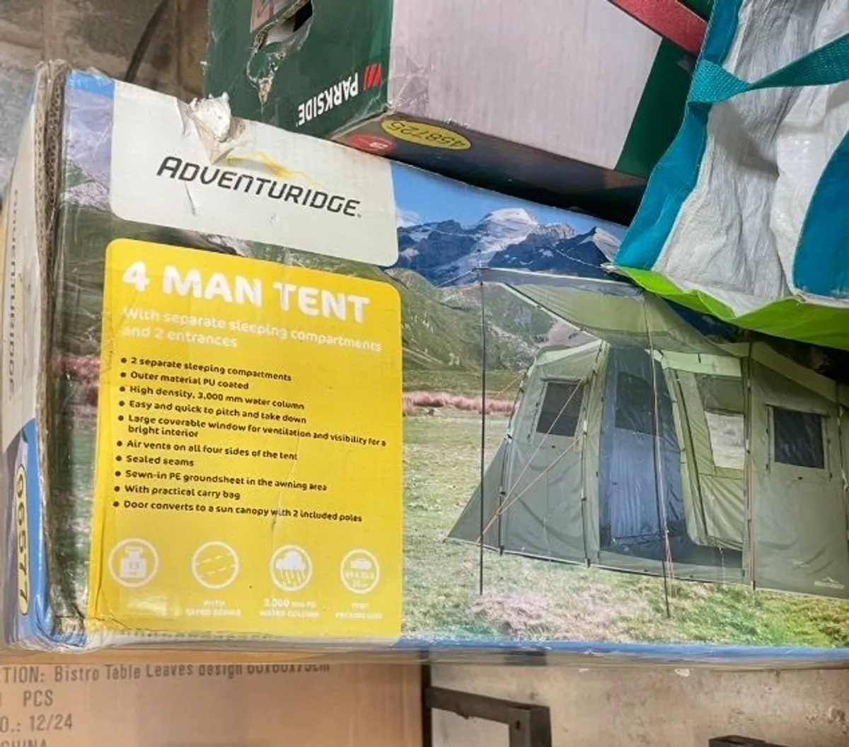 4 Man Tent, 2 separate compartments, 2 entrances - Image 1