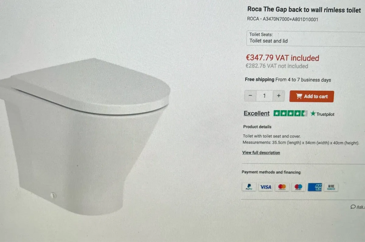 ROCA Wall Hung Toilet - Image 3