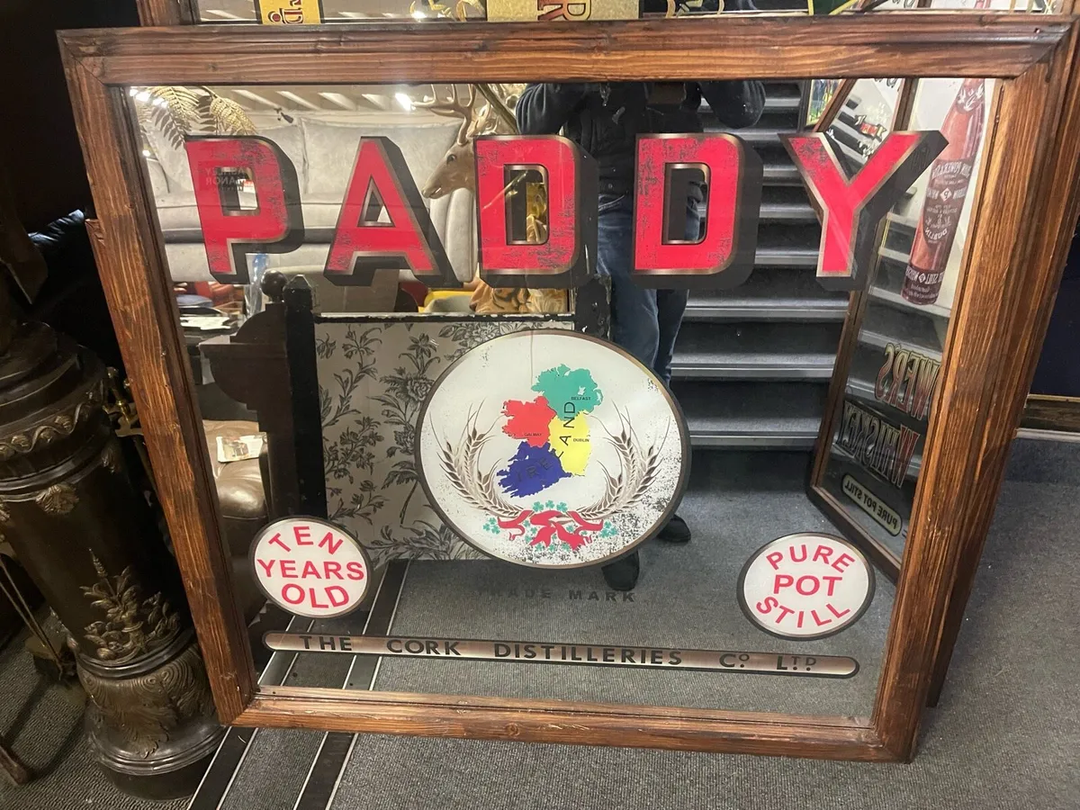 Large paddy whiskey mirror