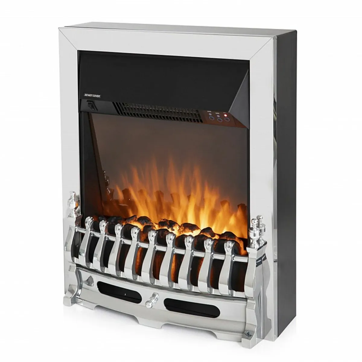 Warmlite Electric Fire Inset Remote Chrome - 2kw