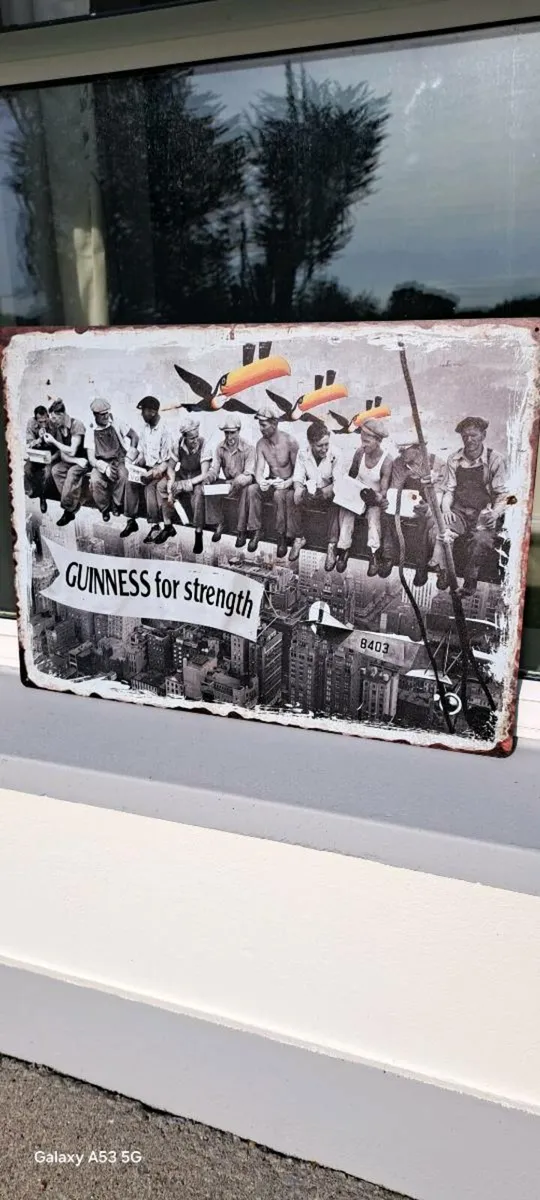 Large  Guinness metal sign - Image 1