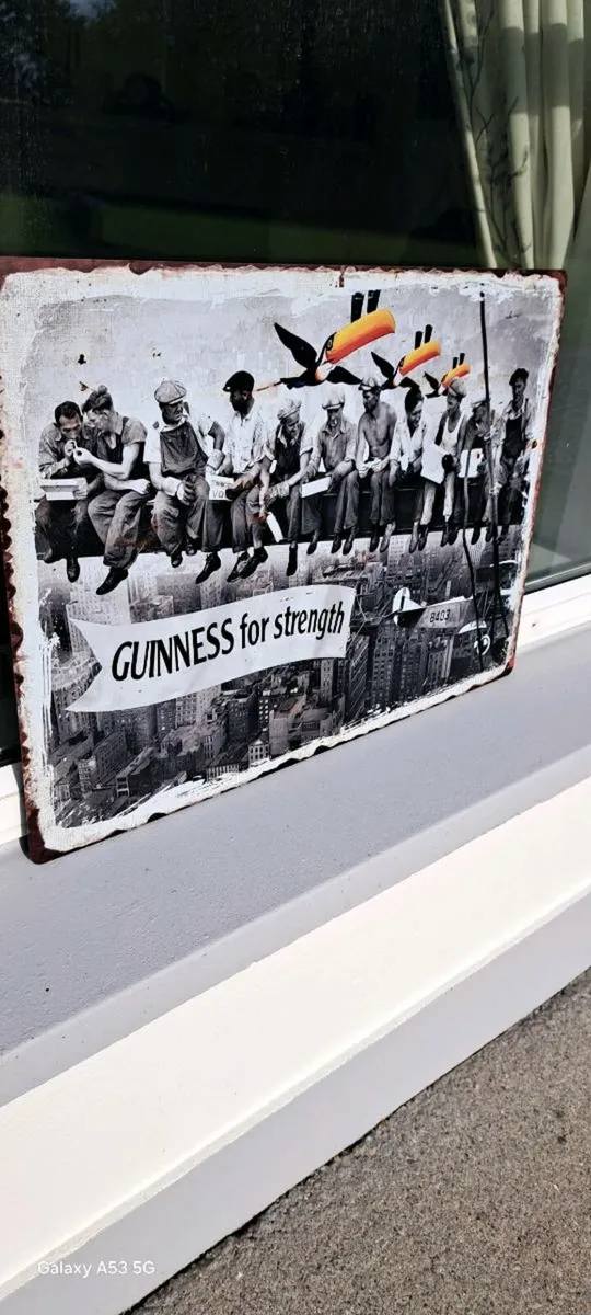 Large  Guinness metal sign - Image 2
