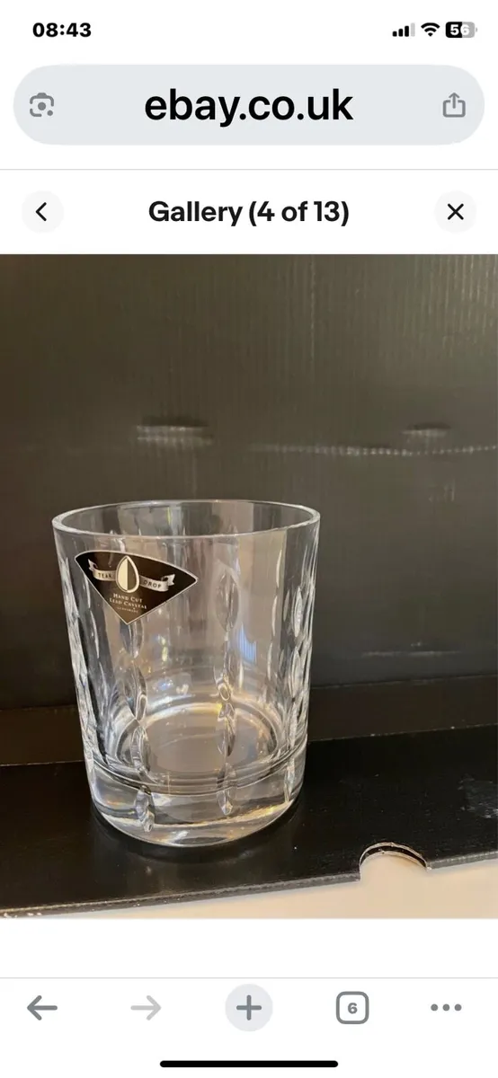 Tear Drop hand cut lead crystal glassware - Image 3